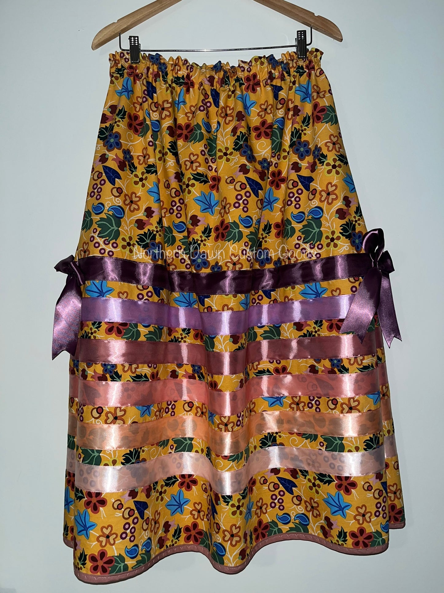 Yellow RS Gustafson Collection 1 Ribbon Skirt